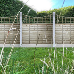 Premier Garden Supplies Concave Top Wooden Trellis Panel 6Ft X 2Ft (4 Pack) Standard Square Lattice Fencing Topper Extension For Climbing Plant Support - thumbnail 6