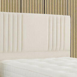 Arlo 20 Inch High Linen Strutted Divan Bed Headboard - Black - thumbnail 1