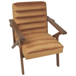 Beliani Retro Armchair Kisa Velvet Brown - thumbnail 6