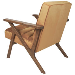 Beliani Retro Armchair Kisa Velvet Brown - thumbnail 5