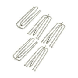 Homeelabador 40X Silver Metal Pinch Pleat Prong Curtain Hooks Galvanised Curtain Tape Hook Pin For Door Windows Curtains And Shower Curtain. - thumbnail 1