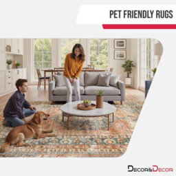 Decoranddecor Area Rugs, Living Room Rugs, Washable Rugs, 160X230Cm, Non-Slip, Pet Friendly, Low Pile, Persian Rug - Calmere - thumbnail 7