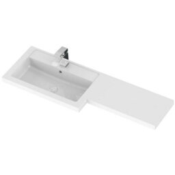 Hudson Reed Fusion 1105mm Left-Hand Wc Vanity Unit With Polymarble Basin, Anthracite Woodgrain - thumbnail 2