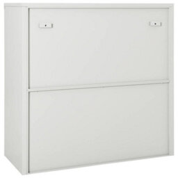 Vidaxl Sliding Door Cabinet Light Grey 90X40X90 Cm Steel - thumbnail 4