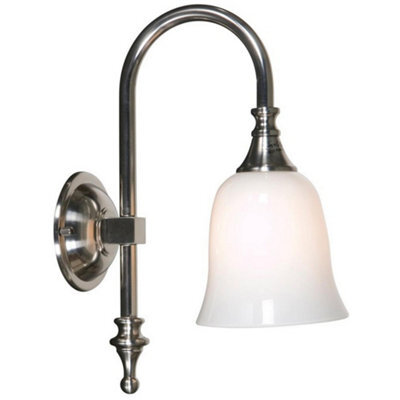Luminosa Lighting Luminosa Classic Bathroom Wall Light Satin Nickel Ip44