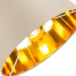 Happy Homewares Contemporary Cream Cotton 14 Table/pendant Lamp Shade With Shiny Copper Inner - thumbnail 3