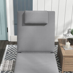 Outsunny Rattan Sun Lounger, Garden Recliner W/ 5-Level Back, Cushion, Grey - thumbnail 8