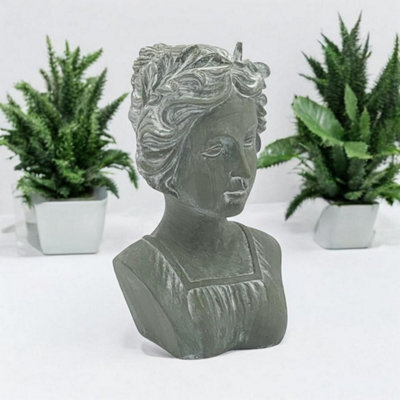 Minster Bust Ornament - Resin - L22 X W19 X H38 Cm - Grey