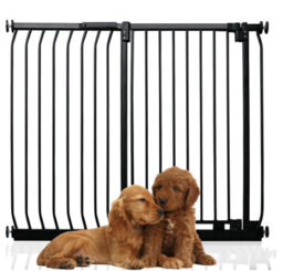 Bettacare Extra Tall Elite Dog Gate, 107Cm - 116Cm, Matt Black, Extra Tall 96.8Cm In Height, Pressure Fit Pet Gate - thumbnail 1