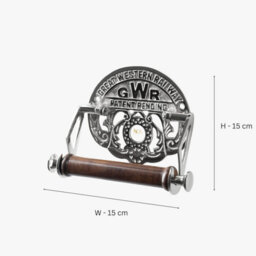 Gwr Toilet Roll Holder Wall Mounted Victorian Style Toilet Paper Holder For Bathroom - Silver - thumbnail 5
