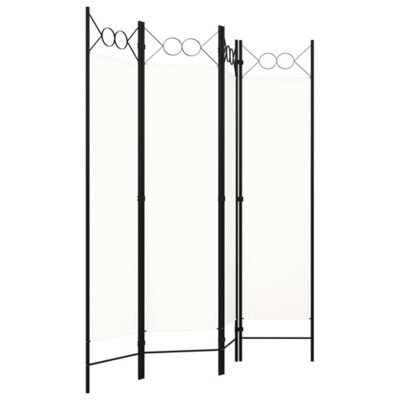 Berkfield Practical 4-Panel Room Divider Cream White 160X180 Cm - image 1