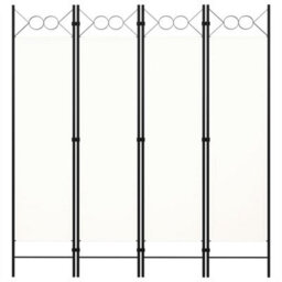 Berkfield Practical 4-Panel Room Divider Cream White 160X180 Cm - thumbnail 3