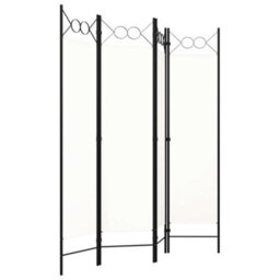 Berkfield Practical 4-Panel Room Divider Cream White 160X180 Cm - thumbnail 1