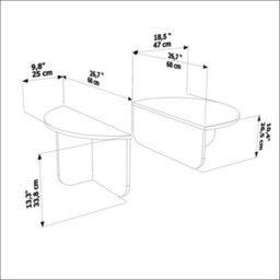 Decorotika Alves 2 Pieces Of Coffee Table Set White - thumbnail 6