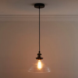 K Living Jack One Light Hanging Clear Glass Ceiling Pendant With Filament Bulb - thumbnail 2