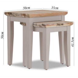 Statement Furniture Florence Nest Of 2 Side Tables/lamp Tables- Truffle - thumbnail 5