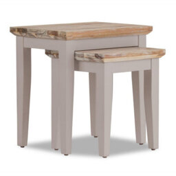 Statement Furniture Florence Nest Of 2 Side Tables/lamp Tables- Truffle - thumbnail 2