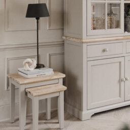 Statement Furniture Florence Nest Of 2 Side Tables/lamp Tables- Truffle