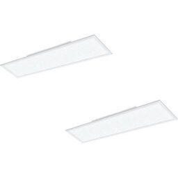2 Pack Of Modern White Aluminium Led Ceiling Lights - 1200mm X 300mm 40W 4000K - thumbnail 1