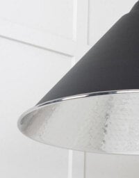 From the Anvil Hammered Nickel Hockley Pendant In Elan Black - thumbnail 6