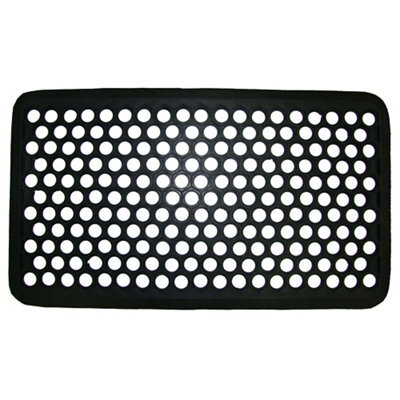 Diall Black Honeycomb Rectangular Scraper Mat, 70Cm X 40Cm