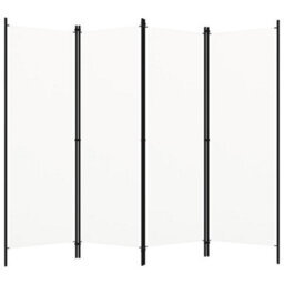 Vidaxl 4-Panel Room Divider White 200X180 Cm Room Dividers
