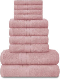 Gaveno Cavailia 10 Piece Toronto Towel Bale Set Blush Pink Premier Super Soft And Quick Obsorbent Bath Towel - thumbnail 1