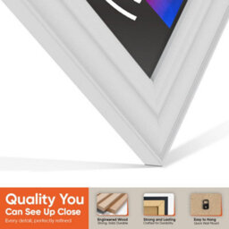 "12X12""  White Classic Vinyl Record Frame For 12 Inch Lp Album Covers - Elegant Wall Display - Ak Frames" - thumbnail 3