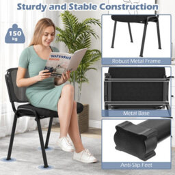 Gainoom Meeting Room Chair Set Of 2 Stackable Conference Chairs Mesh Office Chair Computer Task Chair Guest Waiting Room Chair - thumbnail 8