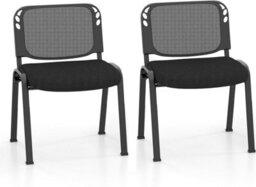 Gainoom Meeting Room Chair Set Of 2 Stackable Conference Chairs Mesh Office Chair Computer Task Chair Guest Waiting Room Chair - thumbnail 1