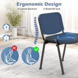 Gainoom Meeting Room Chair Set Of 2 Stackable Conference Chairs Mesh Office Chair Computer Task Chair Guest Waiting Room Chair - thumbnail 5