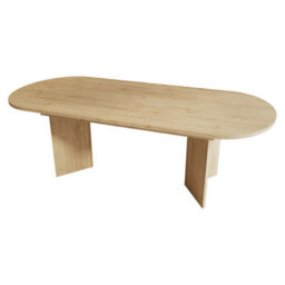 Btm Extendable Dining Table 160 200X90Cm, Seats 6 8, Rounded Corners, Thick Top, Oak - thumbnail 8