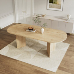 Btm Extendable Dining Table 160 200X90Cm, Seats 6 8, Rounded Corners, Thick Top, Oak - thumbnail 3