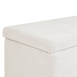 Wyld And Coco Noble Home Ottoman Off-White Footstool With Full-Length Storage, 100 X 42 X 40 Cm - thumbnail 5