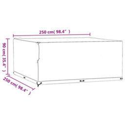 Walplus Garden Furniture Covers 2 Pcs 16 Eyelets 250X250X90 Cm Square - thumbnail 9