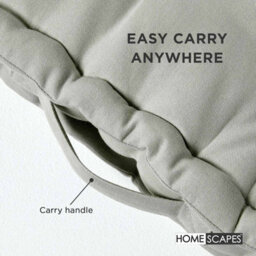 Homescapes Cotton Grey Floor Cushion, 40 X 40 Cm - thumbnail 5