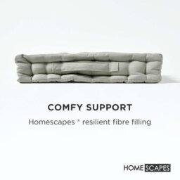 Homescapes Cotton Grey Floor Cushion, 40 X 40 Cm - thumbnail 4