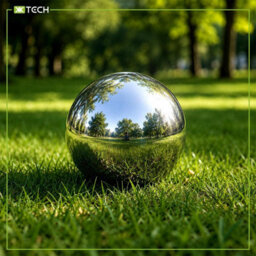 KK-GARDEN Set Of 4 Silver Stainless Steel Mirror Polished Gazing Balls For Home & Garden Decoration - thumbnail 2
