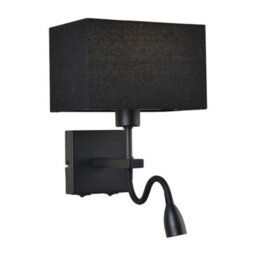 Luminosa Lighting Luminosa Modern Led Bedside Lamp Black Matt, Warm White 3000K 350Lm