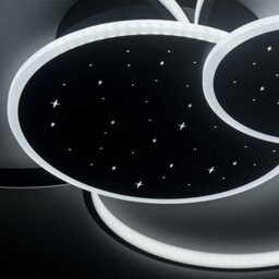 Darphe Classic 5 Circles Led Ceiling Light, Black Starry Sky Finish Living Room And Dining Room Ceiling Light - thumbnail 7