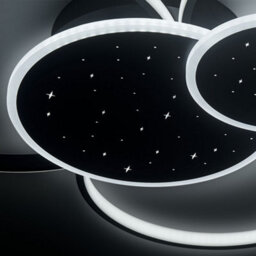 Darphe Classic 5 Circles Led Ceiling Light, Black Starry Sky Finish Living Room And Dining Room Ceiling Light - thumbnail 5