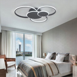 Darphe Classic 5 Circles Led Ceiling Light, Black Starry Sky Finish Living Room And Dining Room Ceiling Light - thumbnail 3