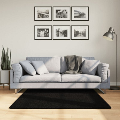 Walplus Rug Huarte Short Pile Soft And Washable Black 120X120 Cm - image 1