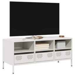 Berkfield Industrial Tv Cabinet White 101.5X39X43.5 Cm Cold-Rolled Steel - thumbnail 2