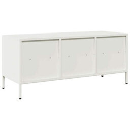 Berkfield Industrial Tv Cabinet White 101.5X39X43.5 Cm Cold-Rolled Steel - thumbnail 7