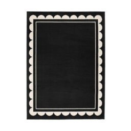 Melrose Colorama Scallop Black Medium Indoor Area Rug 120/170Cm - thumbnail 4