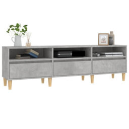 Berkfield Classic Tv Cabinet Concrete Grey 150X30X44.5 Cm Engineered Wood - thumbnail 4