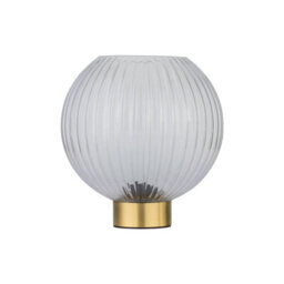 First Choice Lighting Betchley - Battery Operated Satin Brass Lamp With Clear Glass - thumbnail 1