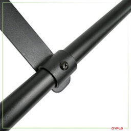 Oypla 5Ft Wall Mounted Garment Clothes Rail Super Heavy Duty All Metal Black - thumbnail 3