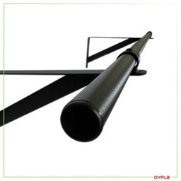Oypla 5Ft Wall Mounted Garment Clothes Rail Super Heavy Duty All Metal Black - thumbnail 4